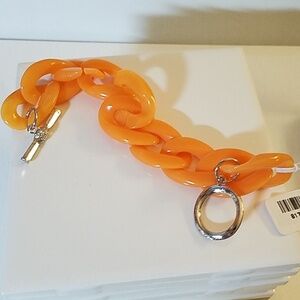 Chain Link Bracelet 7" Sherbert Orange